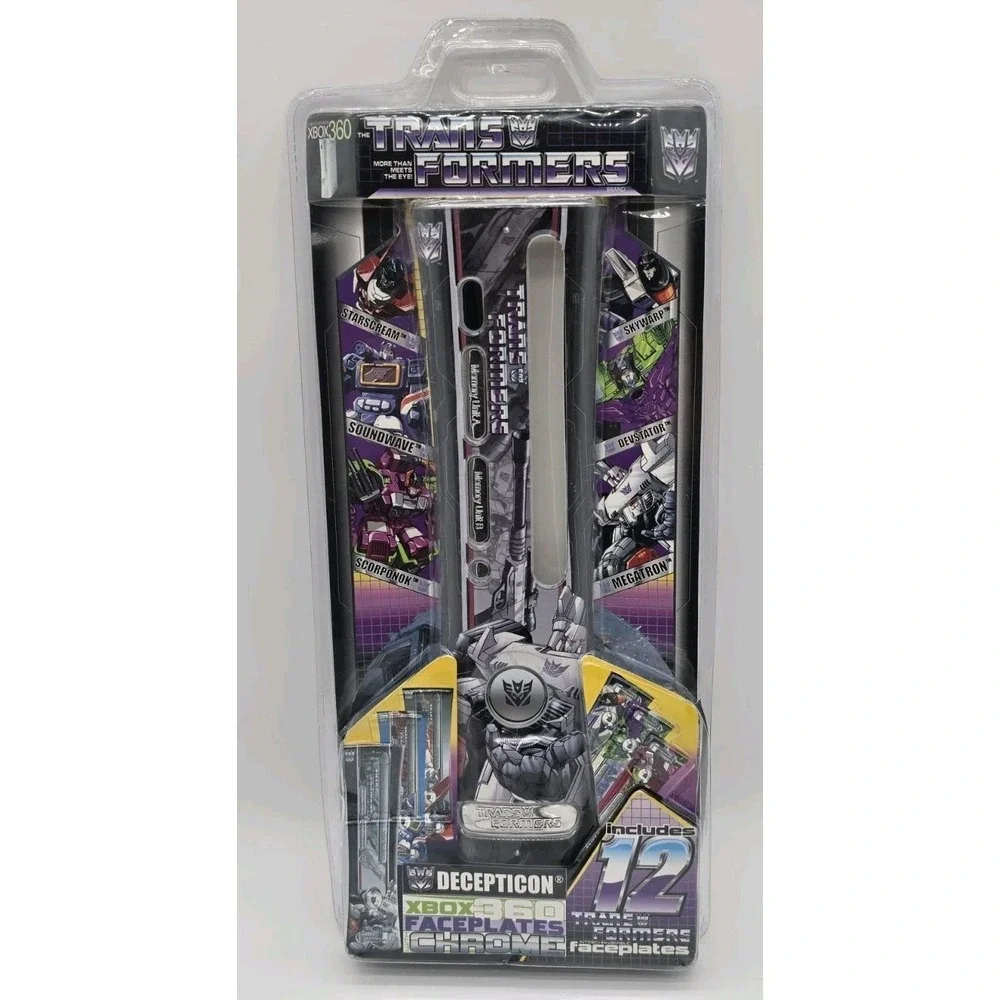 *New* Microsoft Xbox 360 G1 Decepticon W/ 12 Interchangeable Chrome Faceplates